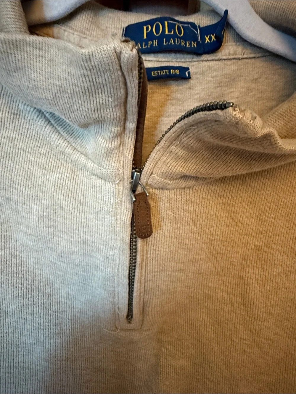 Polo by Ralph Lauren Men's Half-Zip Pullover Sweater in Light Beige